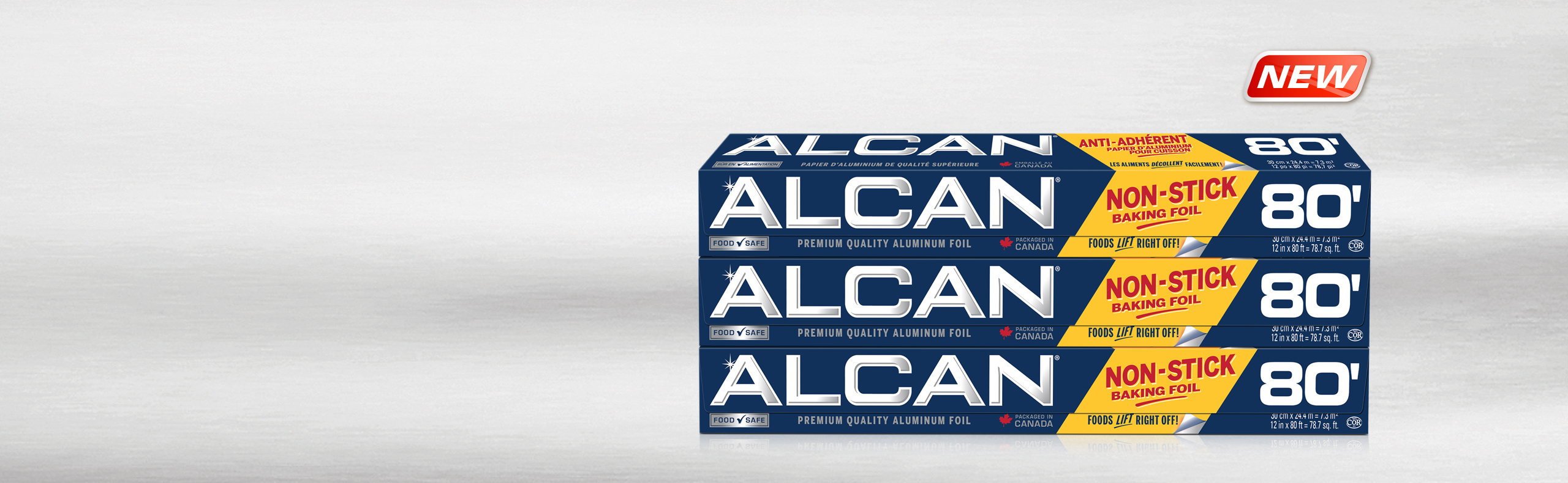 Alcan Non Stick Aluminum Foil Wrap, Pack of 3