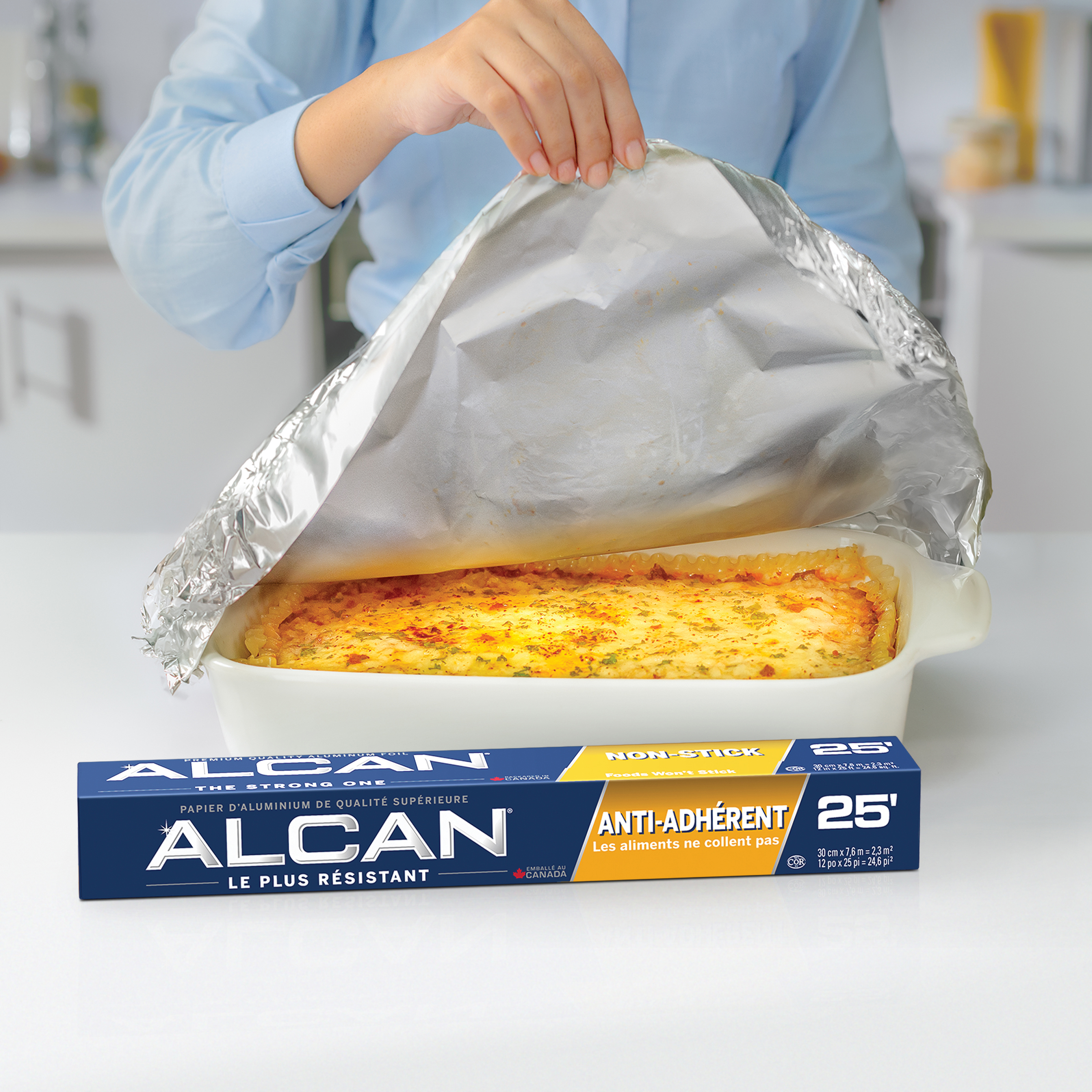 Papier d’aluminium anti-adhérent pour cuisson